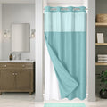 Stall No Hooks Needed Linen Textured Shower Curtain by EACHOPE