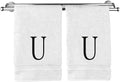 Monogrammed Hand Towel, Personalized Initial Gift, Extra Absorbent 100% Turkish by BareCotton