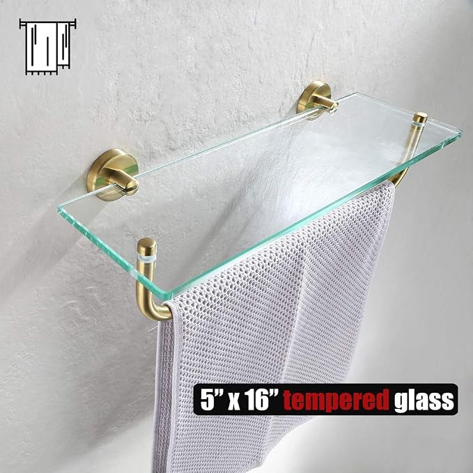 JQK Bathroom Glass Shelf, Shelf - Image 4