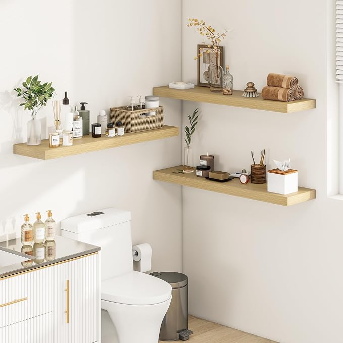 Vivelove 12 Inch Deep Floating Shelves 36 inch Long, 2 Inch Thick Wall Shelves - Image 6