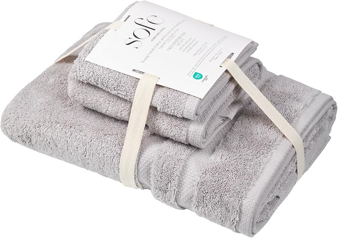 SOFE H&L | Olea Luxury Turkish Cotton Bath Towels Set of 3 : 1 Bath Towel - Image 7