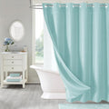 MitoVilla No Hooks Needed Turquoise Extra Long Shower Curtain Liner Set by MitoVilla