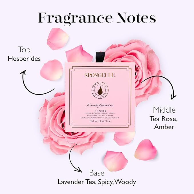 Spongelle French Lavender Wild Flower Buffer Body Scrubber - Image 3