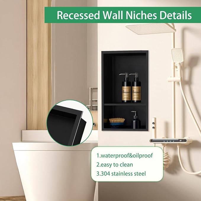 SaniteModar Shower Niche, Stainless Steel Niche - Image 5