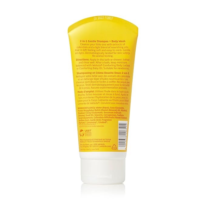 Weleda Baby Calendula 2-in-1 Gentle Shampoo and Body Wash, 6.8 Fluid Ounce - Image 2