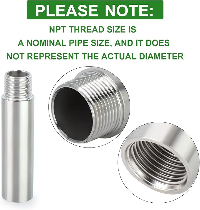 TAISHER 2PCS Stainless Steel Pipe Fittings - Image 3