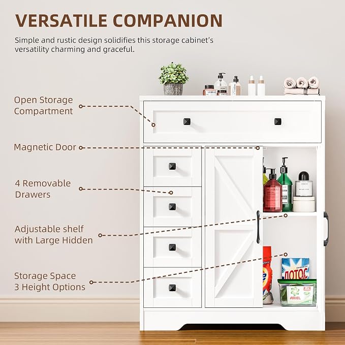 Vabches Farmhouse Storage Cabinet - Image 6