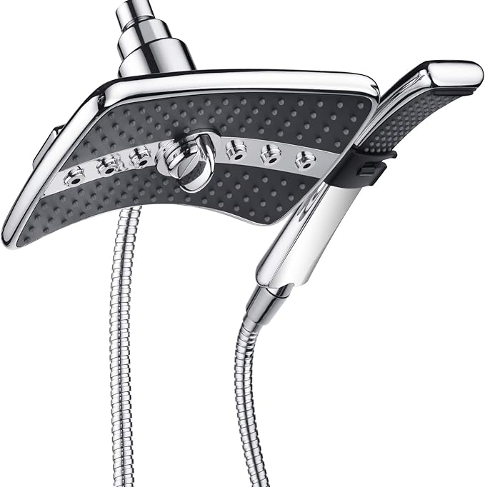 BRIGHT SHOWERS High Pressure Dual Shower Head Combo, Handheld Showerhead by BRIGHTSHOWERS