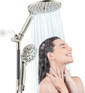 HOWUWEY Dual Shower Heads with Handheld Spray Combo, 7.5" High Pressure by HOWUWEY