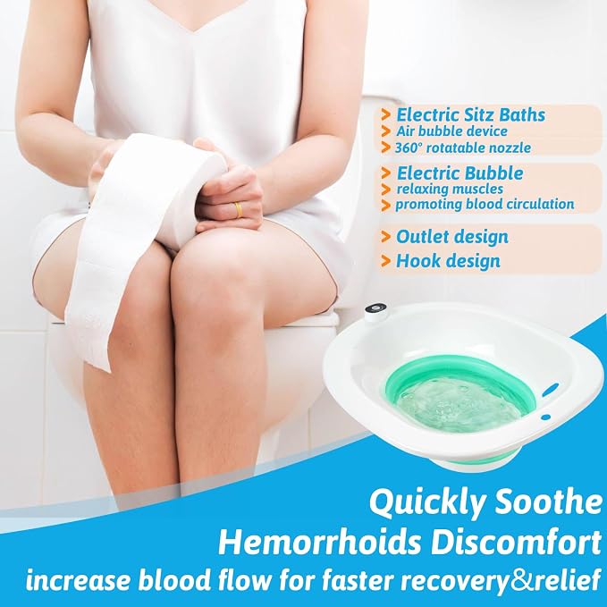 Sitz Bath, Sitz Bath for Toilet, Electric Sitz Bath for Hemorrhoids Men and - Image 2
