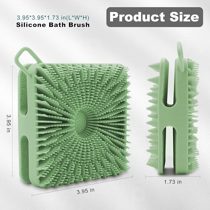 Silicone Body Scrubber, Silicone Loofah Double-Sided Body Brush, Silicone - Image 6