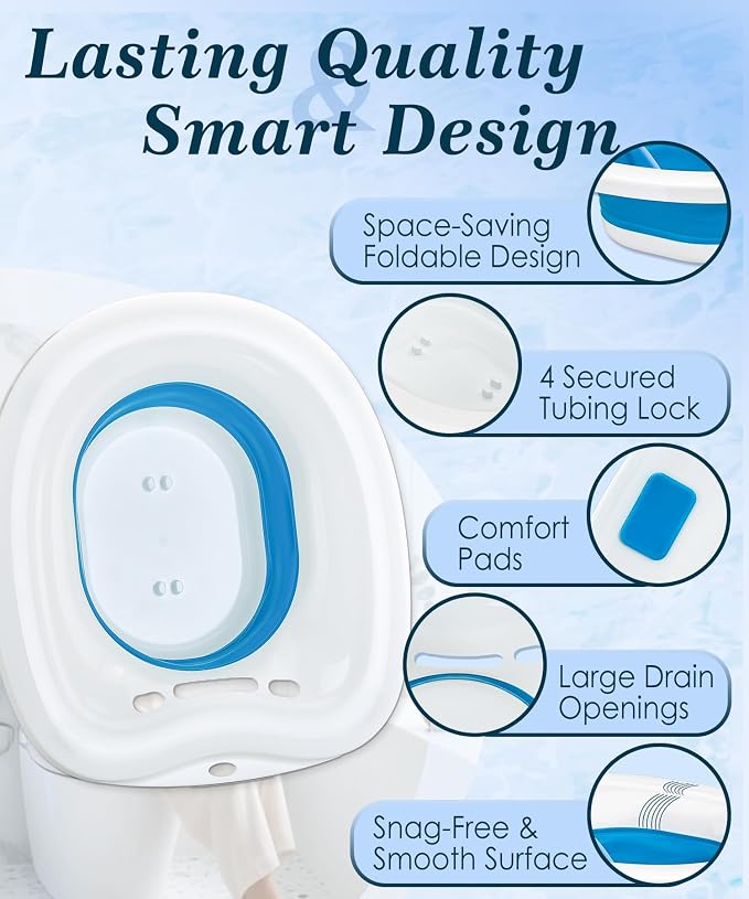Sitz Bath, Sitz Bath for Toilet Seat, Postpartum and Hemorrhoids Care Kit - Image 5