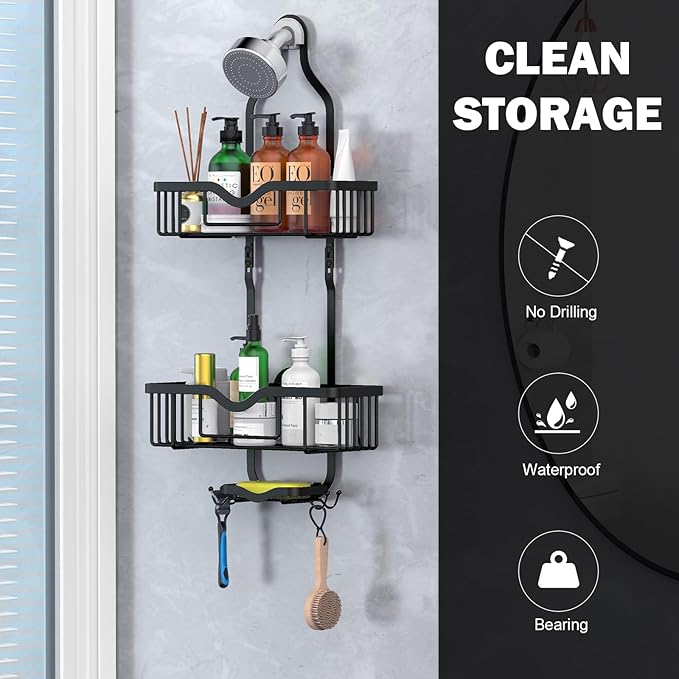 Kadolina Shower Caddy Hanging, Bathroom Organizer Rack, Shower Rack - Image 3