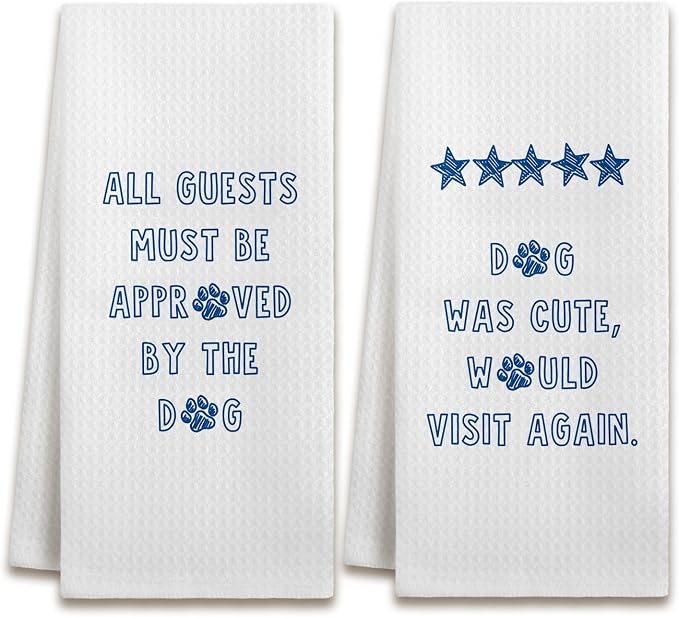Funny Dog Kitchen Dish Towels, Gifts by Unknown