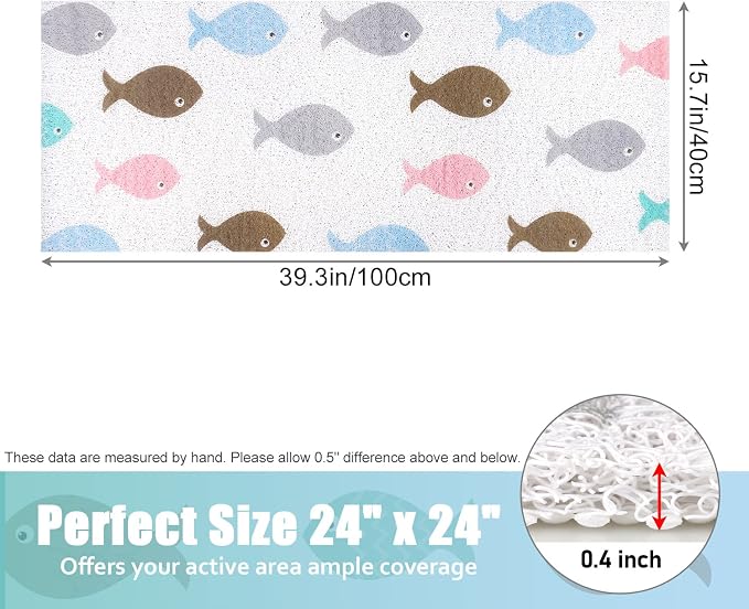 Bathtub Mat Shower Mat Non-Slip, 16x 39 Inch, Soft Comfort Bath Mat - Image 7