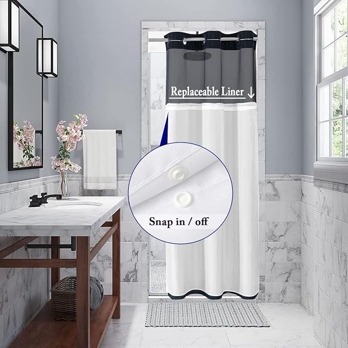 Gibelle Stall Small Shower Curtain 36x74, Waffle Weave Shower Curtain - Image 3