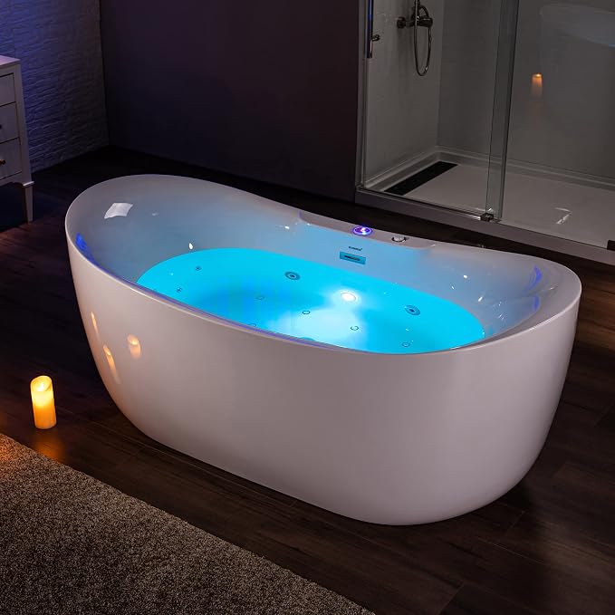 WOODBRIDGE 72" x 35-3/8" Whirlpool Water Jetted and Air Bubble Freestanding by WOODBRIDGE