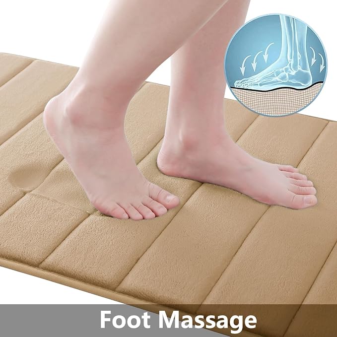 Buganda Memory Foam Bath Mat, 35.4" x 24", Ultra Soft and Non-Slip Bathroom Rugs - Image 2