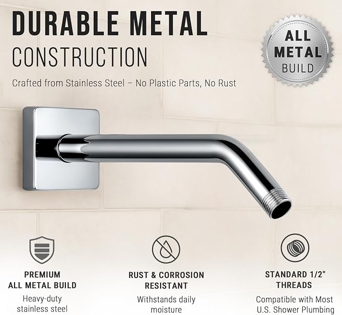 G-Promise All Metal 10-Inch Shower Arm - Image 5