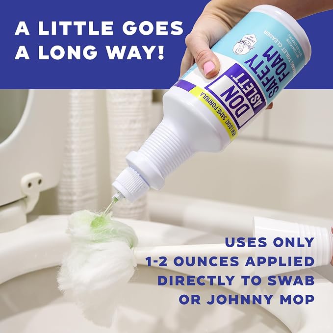 Don Aslett Johnny Mop & Safety Foam Toilet Bowl Cleaner Set | Acidic Detergent - Image 4