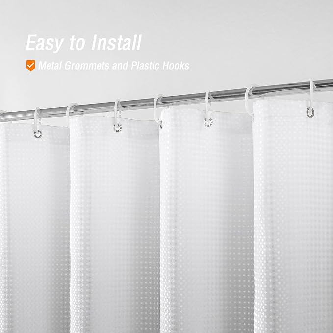 Gibelle Grey Shower Curtain, Waffle Weave Textured Ombre Shower Curtain - Image 5