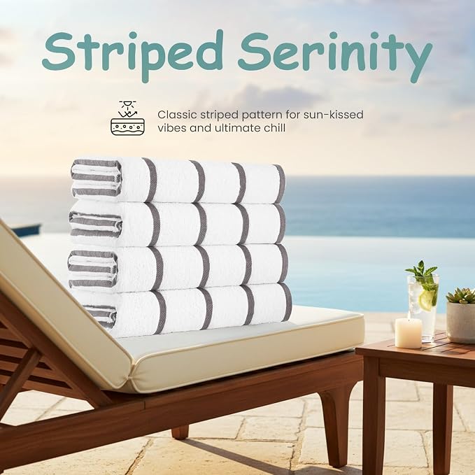 CASA COPENHAGEN Cabana Beach Towel Designed in Denmark Rough and Tough - Image 2