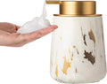 Enra Ceramic Gold Foaming Soap Dispenser, 12 oz Marble Foam soap Dispenser by Enra