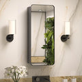 Keonjinn 15 x 36 Inch Black Slim Medicine Cabinets, Narrow Bathroom Medicine by Keonjinn
