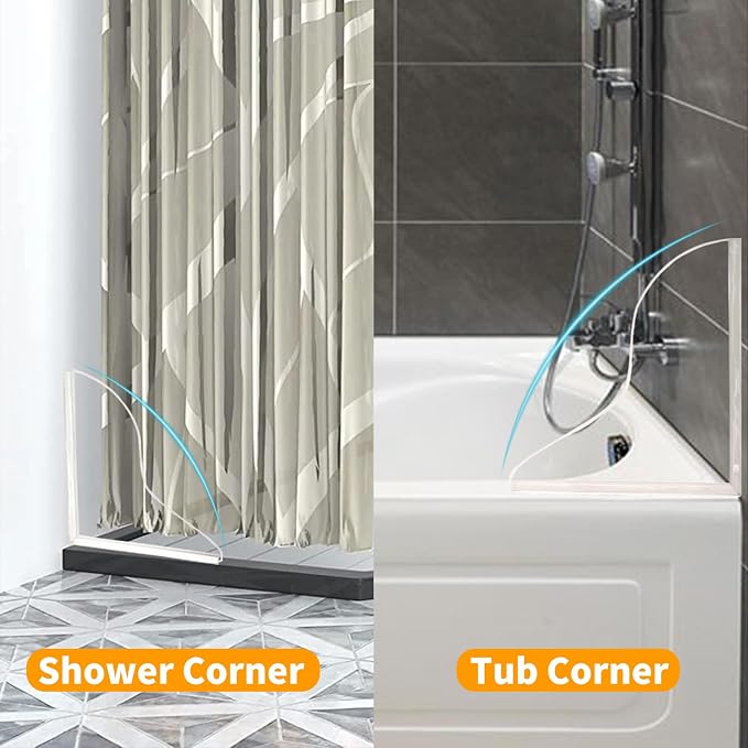 2Pack Shower Splash Guard for Bathtub, Walk in Shower Water Guard Made of - Image 3
