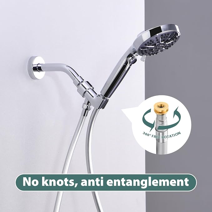 Shower Hose PVC, Explosion Proof Anti Winding Showerhead Hoses Extra Long - Image 4