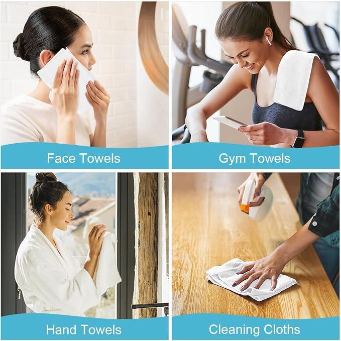 Orighty Washcloths Towels Set 20 Pack, Highly Absorbent and Soft Feel - Image 7