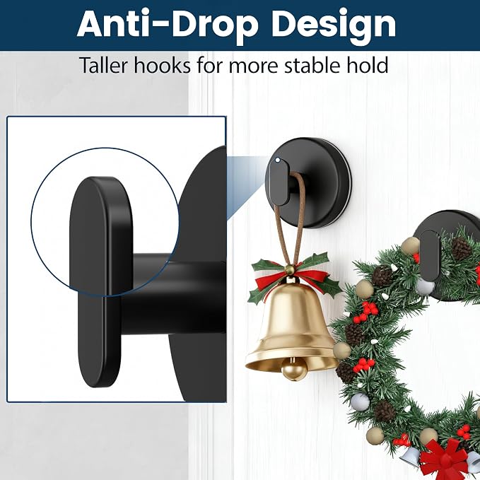 Suction Cup Hooks for Shower: 15 LB Strong Wall Hanger for Bathroom, Front door - Image 6