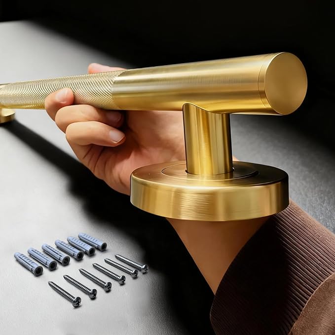 Lava Odoro Gold Shower Grab Bars, 3 Pack Stainless Steel Bathroom Safety Grab - Image 4