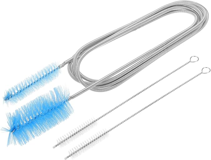 HARFINGTON 3pcs Flexible Long Drain Brush Straw Cleaner Set 78.74" Stainless by HARFINGTON