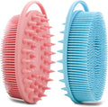 2 Pack Silicone Body Scrubber, Loofah Double-Sided Body Brush, Shower Scrubber by HAYSNA