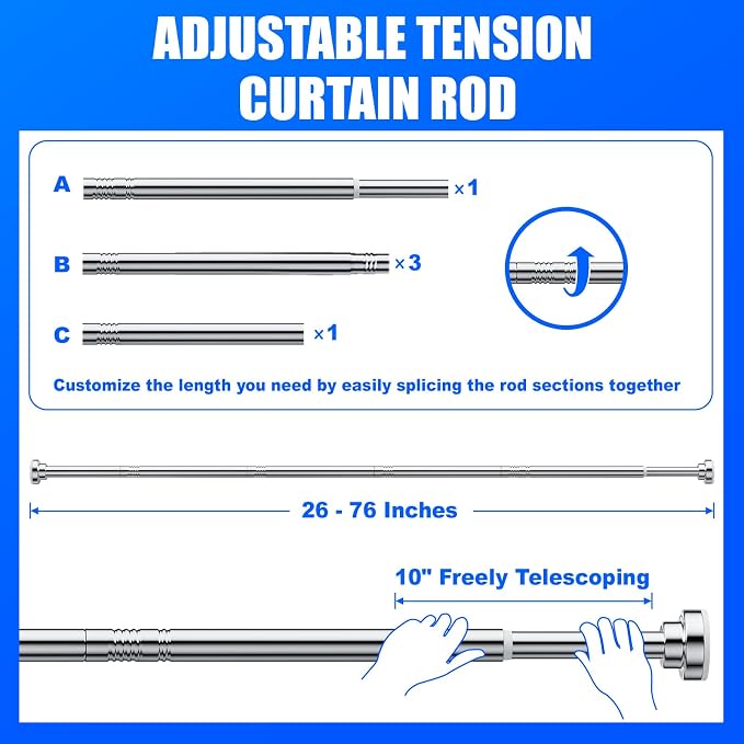 Ausemku Shower Curtain Rod Tension - Image 6