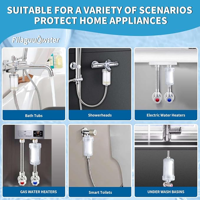 FA10 Washer Water Filter, 1 Micron, 99.5% Removal of Chlorine Odor, Carbon+PP - Image 8