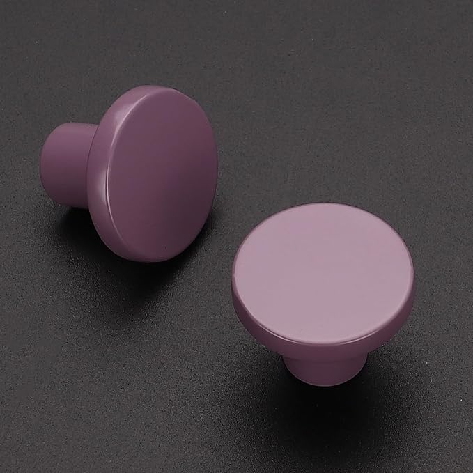 Ravinte 25 Pack Cabinet Knobs Purple Kitchen Cabinet Knobs Round Dresser Drawer - Image 2