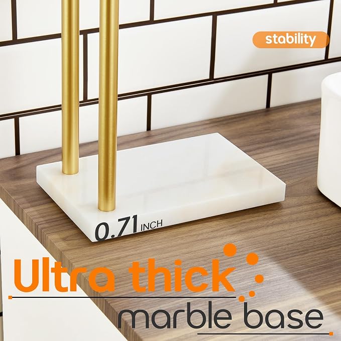 Hand Towel Bars for Bathroom Vanity Countertop 2-Tier Towel Rack Holders Stand - Image 6