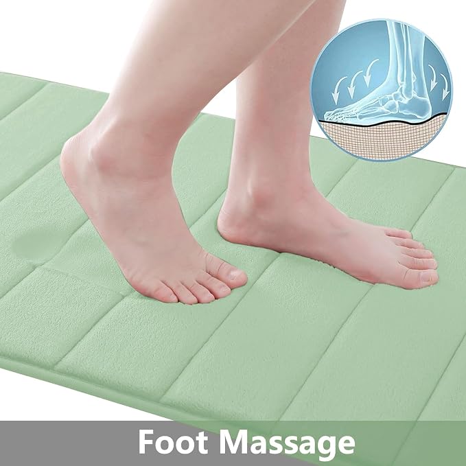 Buganda Memory Foam Bath Mat, Ultra Soft and Non-Slip Bathroom Rugs, Water - Image 3
