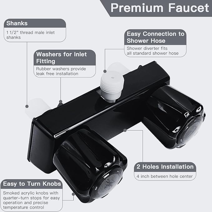 RV Shower Faucet, Camper Shower Faucet Replacement, - Image 3