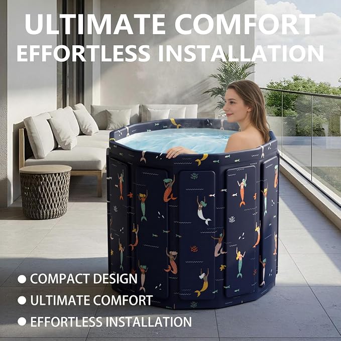 Portable Bath Tub for Adult, Foldable Soaking Bathtub for Hot SPA&Ice Bath - Image 9