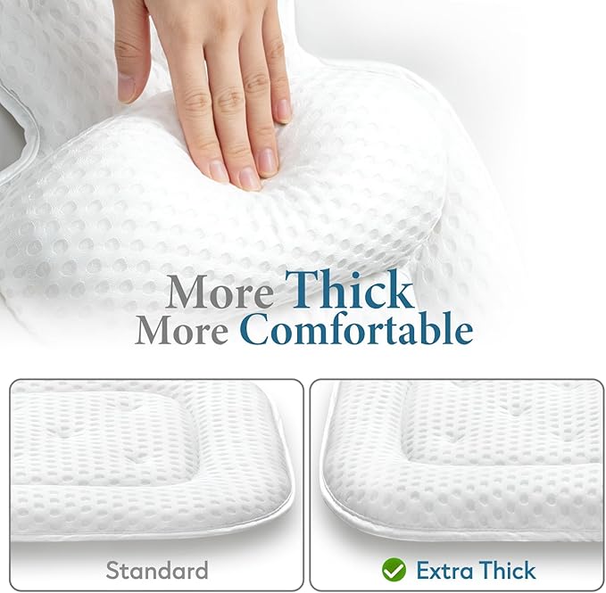 Bath Pillows for Tub, Cozy Bathtub Cushion for Head and Neck - Image 2