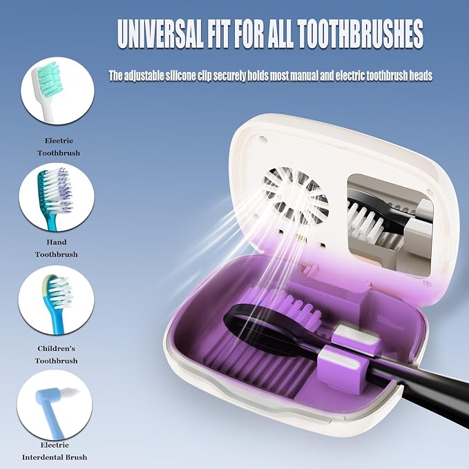 UV-C Toothbrush Sanitizer Cover Case and Holder Electric Travel Toothbrush Cover - Image 4