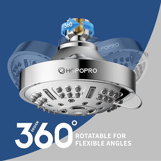 HOPOPRO Upgraded 9 Settings High Pressure Shower Head, NBC News Recommended - Image 3