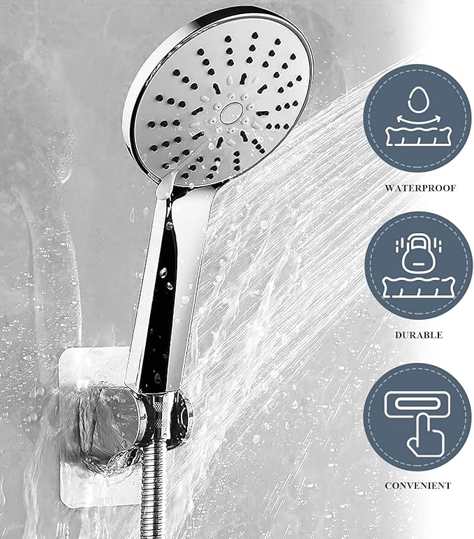 Shower Head Holder Strong Adhesive Adjustable Handheld Shower Wand Holder No - Image 2