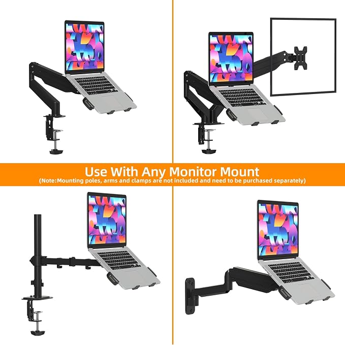 suptek Adjustable 13 to 18 inch Laptop VESA Arm Mount Tray - Image 7