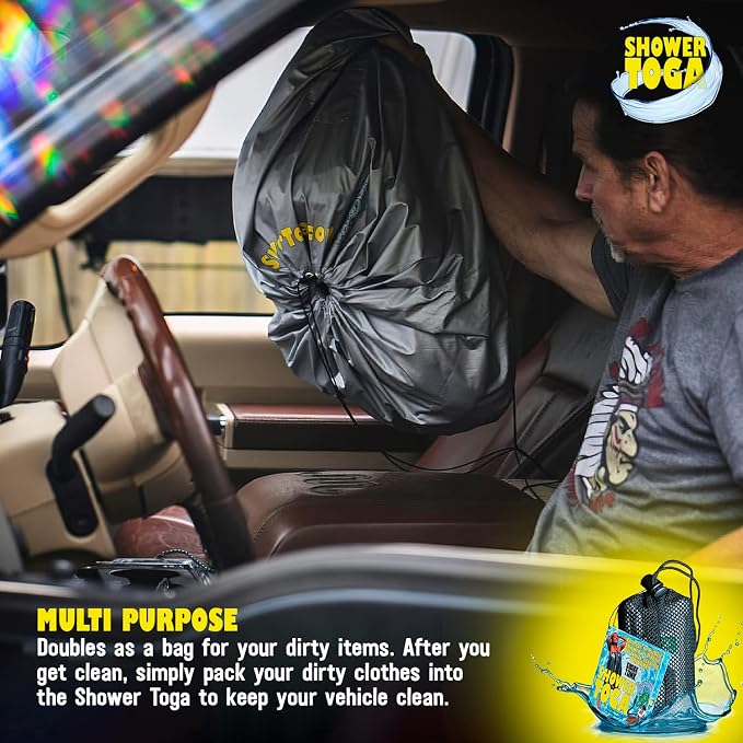 Shower Toga - Wearable Shower Garment, Privacy RV & Camping Shower, Surf Poncho - Image 2