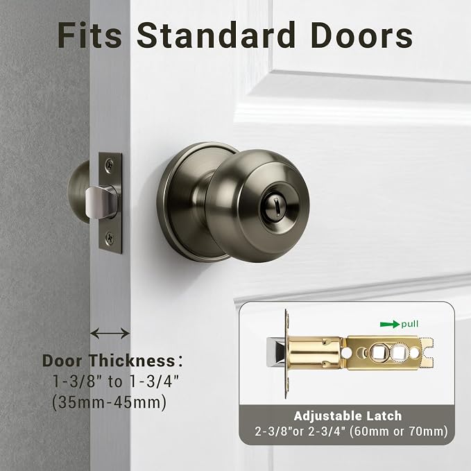 KNOBWELL 6 Pack Privacy Door Knob - Image 5