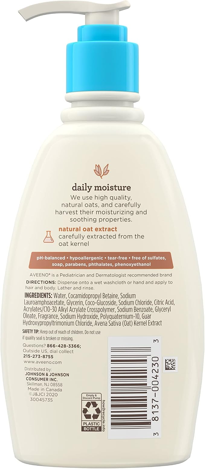 Aveeno Baby Daily Moisture Gentle Body Wash & Shampoo - Image 7
